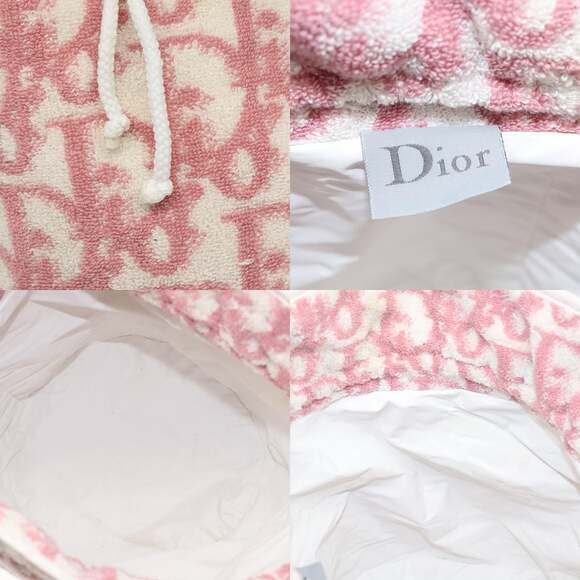 DIOR Pile Trotter Hand Bag Pink White - Picture 11 of 11